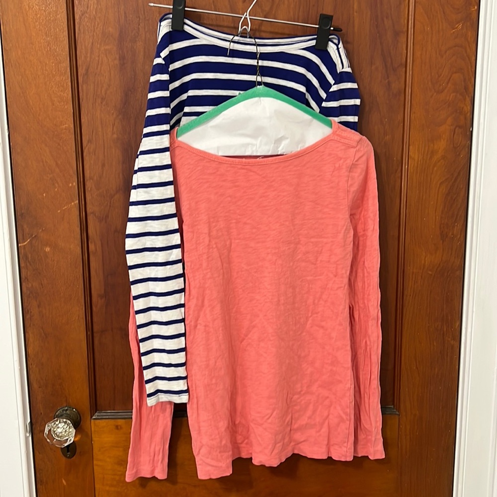Two Jcrew boat neck long sleeves